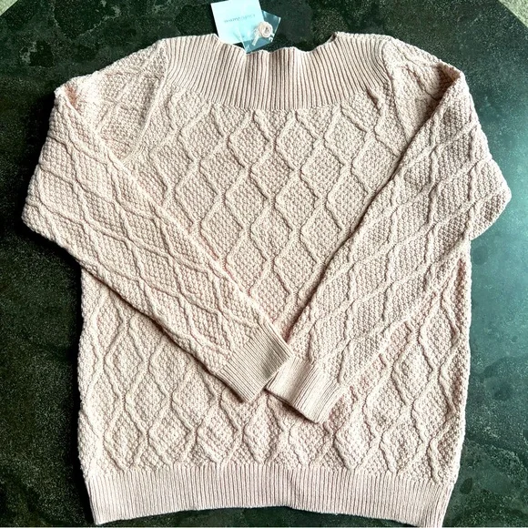 Croft & Barrow Women's Pink Sparkly Sweater NWT - Size XL - Picture 3 of 8